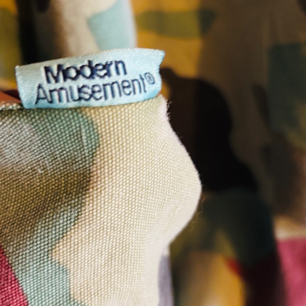 Modern Amusement Blue and Cream Shirt size large - Picture 4 of 4